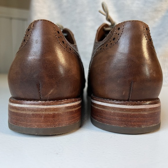 Warfield & Grand Men's Size 11.5 Wing Tip Oxfords Roy Brown Leather Dress Shoes - Picture 12 of 16